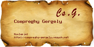 Csepreghy Gergely névjegykártya