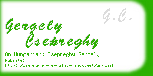 gergely csepreghy business card